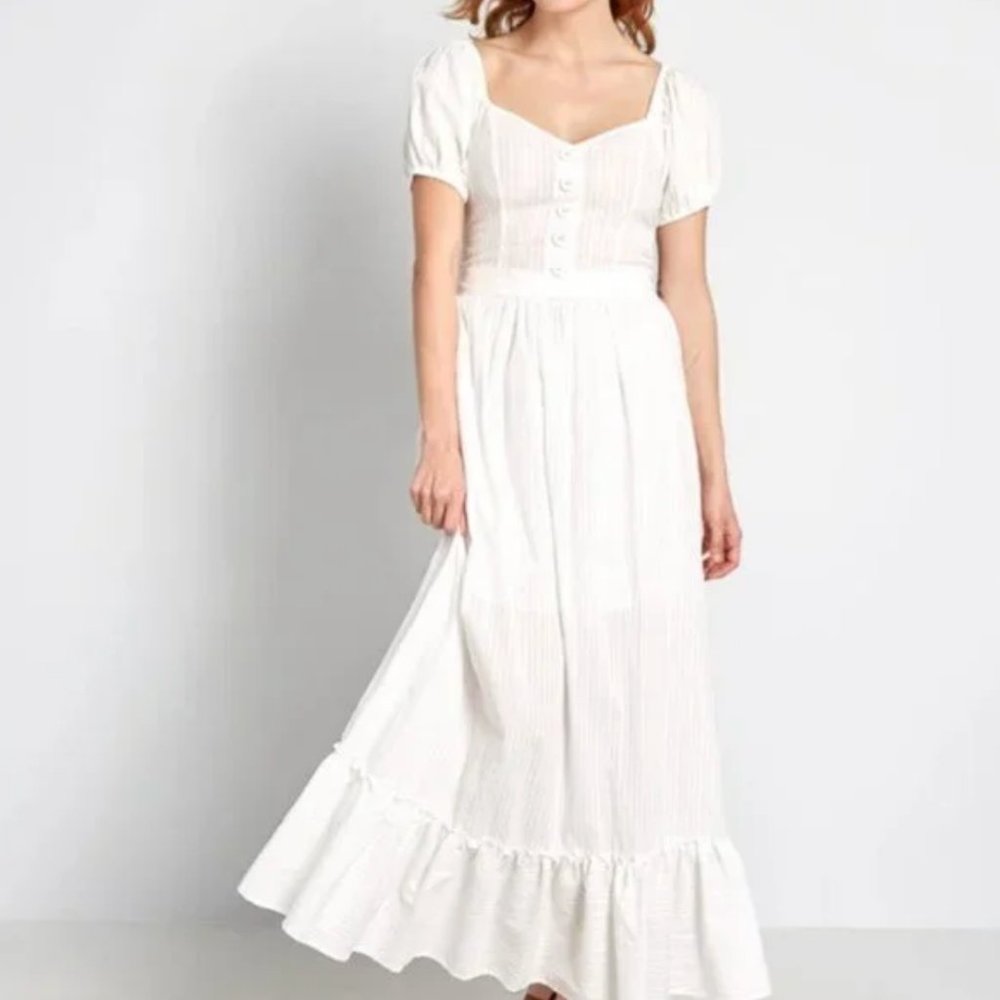 Boho Romantic Cotton Maxi Skirt